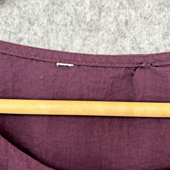 Chalet‎ et Ceci Womens Layered Hem Top Size XL Purple Relaxed Boho Lagenlook - Picture 4 of 7